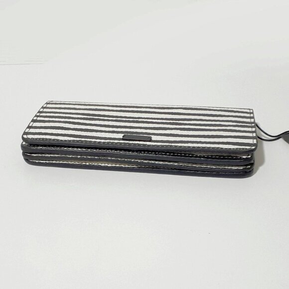NWT Scotch & Soda black & white striped snakeskin-like leather wallet - Picture 5 of 10